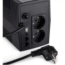 Джерело безперебійного живлення Vinga LCD 800VA plastic case with USB+RJ11 (VPC-800PU) - Фото