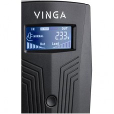Джерело безперебійного живлення Vinga LCD 800VA plastic case with USB+RJ11 (VPC-800PU) - Фото