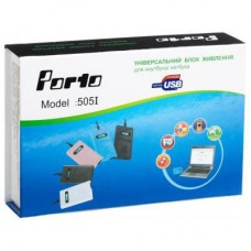 Блок живлення до ноутбука PORTO 70 W, DC 15-24 V (регульований), 4 A max, + USB 5 V, 1 A (MN-505I) - Фото