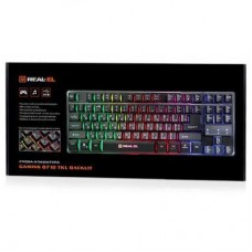 Клавіатура REAL-EL 8710 Gaming TKL Backlit, black - Фото