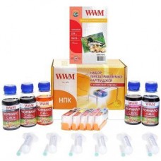 Комплект перезаправляемых картриджей WWM CANON MG5740/6840 (BP/B/C/M/Y) +chip (RC.CLI471ARC)