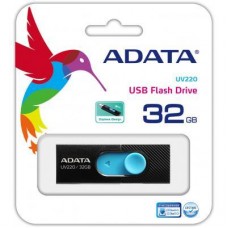 USB-флеш-накопичувач ADATA 32 GB UV320 Black/Blue USB 3.1 (AUV320-32G-RBKBL) - Фото