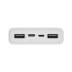 Оригінальний Xiaomi Mi Power Bank 3 20000 mAh PLM18ZM White (VXN4258CN) Швидка Зарядка QC3.0 18W