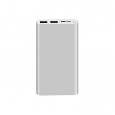 Оригинальный Xiaomi Mi Power Bank 3 10000 mAh PLM13ZM Silver (VXN4259CN) Быстрая Зарядка QC3.0 18W - Фото