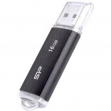 USB флеш накопитель Silicon Power 16GB Ultima U02 Black USB 2.0 (SP016GBUF2U02V1K) - Фото
