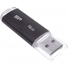 USB флеш накопитель Silicon Power 16GB Ultima U02 Black USB 2.0 (SP016GBUF2U02V1K) - Фото