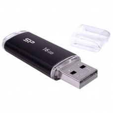 USB флеш накопитель Silicon Power 16GB Ultima U02 Black USB 2.0 (SP016GBUF2U02V1K) - Фото