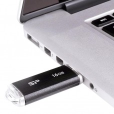 USB флеш накопитель Silicon Power 16GB Ultima U02 Black USB 2.0 (SP016GBUF2U02V1K) - Фото
