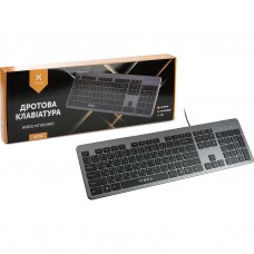 Клавіатура Vinga KB735 black-grey - Фото