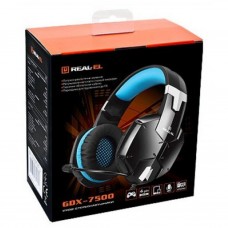 Наушники REAL-EL GDX-7500 black-blue - Фото