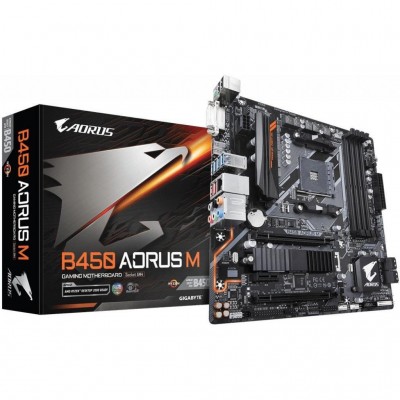 Материнська плата sAM4 GIGABYTE B450 AORUS M