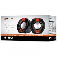 Акустическая система REAL-EL S-50 black-red - Фото