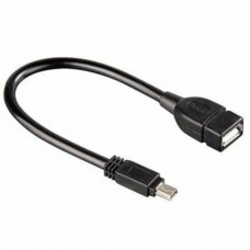 Дата кабель OTG USB 2.0 AF to Mini 5P 0.1m Atcom (12822) - Фото