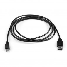 Дата кабель USB 2.0 AM to Mini 5P 1.8 m Vinga (VCPDCAMMIM1.8BK) - Фото