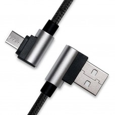 Дата кабель USB 2.0 AM to Micro 5P 1.0m Premium black REAL-EL (EL123500031) - Фото