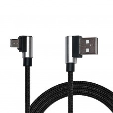 Дата кабель USB 2.0 AM to Micro 5P 1.0m Premium black REAL-EL (EL123500031) - Фото