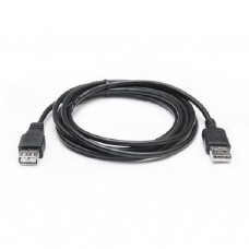 Дата кабель USB 2.0 AM/AF 2.0 m Pro black REAL-EL (EL123500028) - Фото