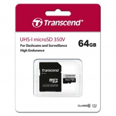 Картка пам'яті Transcend 64 GB microSDXC class 10 UHS-I U1 High Endurance (TS64GUSD350V) Картка пам'яті Transcend 64 GB microSDXC class 10 UHS-I U1 High Endurance (TS64GUSD350V) - Фото