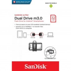 USB-флеш-накопичувач SANDISK 32 GB Ultra Dual Drive M3.0 USB 3.0 (SDDD3-032G-G46) USB-флеш-накопичувач SANDISK 32 GB Ultra Dual Drive M3.0 USB 3.0 (SDDD3-032G-G46) - Фото