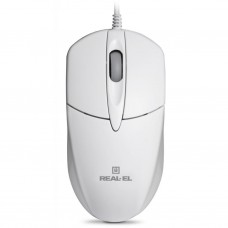 Мишка REAL-EL RM-211, USB, white - Фото