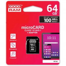 Картка пам'яті GOODRAM 64 GB microSDXC Class 10 (M1AA-0640R12) - Фото