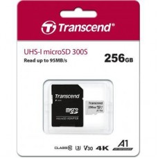 Картка пам'яті Transcend 256 GB microSDXC class 10 UHS-I (TS256GUSD300S-A) - Фото