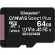 Картка пам'яті Kingston 64 GB micSDXC class 10 A1 Canvas Select Plus (SDCS2/64GB) Картка пам'яті Kingston 64 GB micSDXC class 10 A1 Canvas Select Plus (SDCS2/64GB)