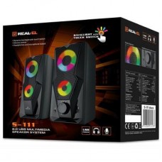 Акустична система REAL-EL S-111 USB Black - Фото