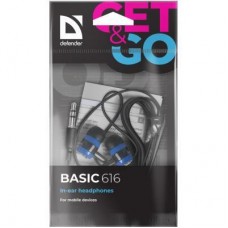 Наушники Defender Basic 616 Black-Blue (63616) - Фото