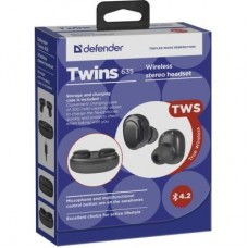 Наушники Defender Twins 635 TWS Bluetooth Black (63635) - Фото