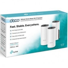 Точка доступу Wi-Fi TP-Link DECO E4 3 pcs AC1200, 2xFE LAN/WAN, MESH, MU-MIMO, Beamformi (DECO-E4-3-PACK) - Фото
