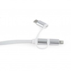 Дата кабель USB 2.0 AM to Lightning/Micro/Type-C 1.0m Cablexpert (CC-USB2-AMLM32-1M-W) Дата кабель USB 2.0 AM to Lightning/Micro/Type-C 1.0m Cablexpert (CC-USB2-AMLM32-1M-W) - Фото