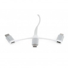 Дата кабель USB 2.0 AM to Lightning/Micro/Type-C 1.0m Cablexpert (CC-USB2-AMLM32-1M-W) Дата кабель USB 2.0 AM to Lightning/Micro/Type-C 1.0m Cablexpert (CC-USB2-AMLM32-1M-W) - Фото