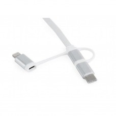 Дата кабель USB 2.0 AM to Lightning/Micro/Type-C 1.0m Cablexpert (CC-USB2-AMLM32-1M-W) Дата кабель USB 2.0 AM to Lightning/Micro/Type-C 1.0m Cablexpert (CC-USB2-AMLM32-1M-W) - Фото