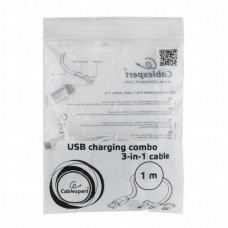 Дата кабель USB 2.0 AM to Lightning/Micro/Type-C 1.0m Cablexpert (CC-USB2-AMLM32-1M-W) Дата кабель USB 2.0 AM to Lightning/Micro/Type-C 1.0m Cablexpert (CC-USB2-AMLM32-1M-W) - Фото