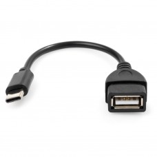 Дата кабель OTG USB 2.0 AF to Type-C Vinga (VCPDCOTGTCBK) - Фото