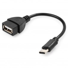 Дата кабель OTG USB 2.0 AF to Type-C Vinga (VCPDCOTGTCBK) - Фото