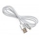 Дата кабель USB 2.0 AM to Lightning 1m nylon silver Vinga (VCPDCLNB1S)