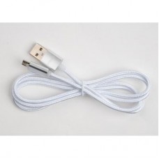 Дата кабель USB 2.0 AM to Micro 5P 1m LED silver Vinga (VCPDCMLED1S) - Фото