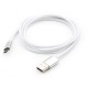 Дата кабель USB 2.0 AM to Micro 5P 1m LED silver Vinga (VCPDCMLED1S)