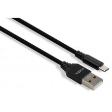 Дата кабель USB 2.0 AM to Micro 5P nylon 1m black Vinga (VCPDCMBN21BK) - Фото