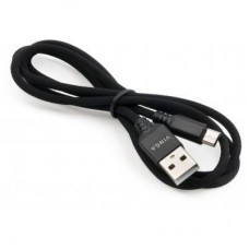 Дата кабель USB 2.0 AM to Micro 5P nylon 1m black Vinga (VCPDCMBN21BK) - Фото