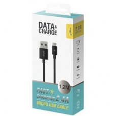 Дата кабель USB 2.0 AM to Micro 5P 1.2m black Piko (1283126494918) - Фото
