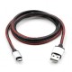 Дата кабель USB 2.0 AM to Micro 5P 1m pu leather black Vinga (VCPDCMLS1BK)