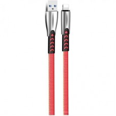 Дата кабель USB 2.0 AM to Lightning 1.0m zinc alloy red ColorWay (CW-CBUL010-RD) - Фото