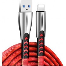 Дата кабель USB 2.0 AM to Lightning 1.0m zinc alloy red ColorWay (CW-CBUL010-RD) - Фото