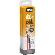 Дата кабель USB 2.0 AM to Lightning 1.0m zinc alloy red ColorWay (CW-CBUL010-RD) - Фото