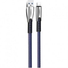 Дата кабель USB 2.0 AM to Lightning 1.0m zinc alloy blue ColorWay (CW-CBUL010-BL) - Фото