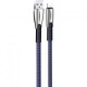 Дата кабель USB 2.0 AM to Lightning 1.0m zinc alloy blue ColorWay (CW-CBUL010-BL)