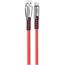 Дата кабель USB 2.0 AM to Micro 5P 1.0m zinc alloy red ColorWay (CW-CBUM011-RD) - Фото